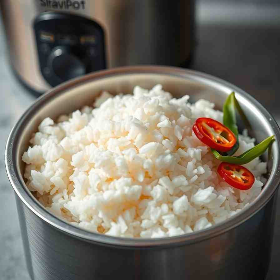 Coconut Rice in a Rice Cooker for Nasi Lemak